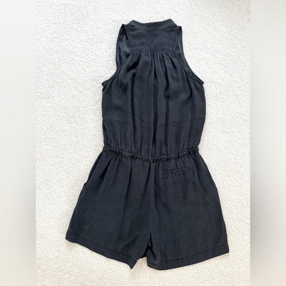 Sunner black pure silk jumpsuit romper - size M - Picture 2 of 8